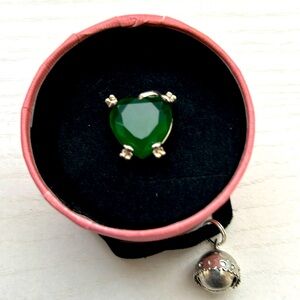 Tous green pendant in silver